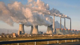 Image of power plant with smoke stacks