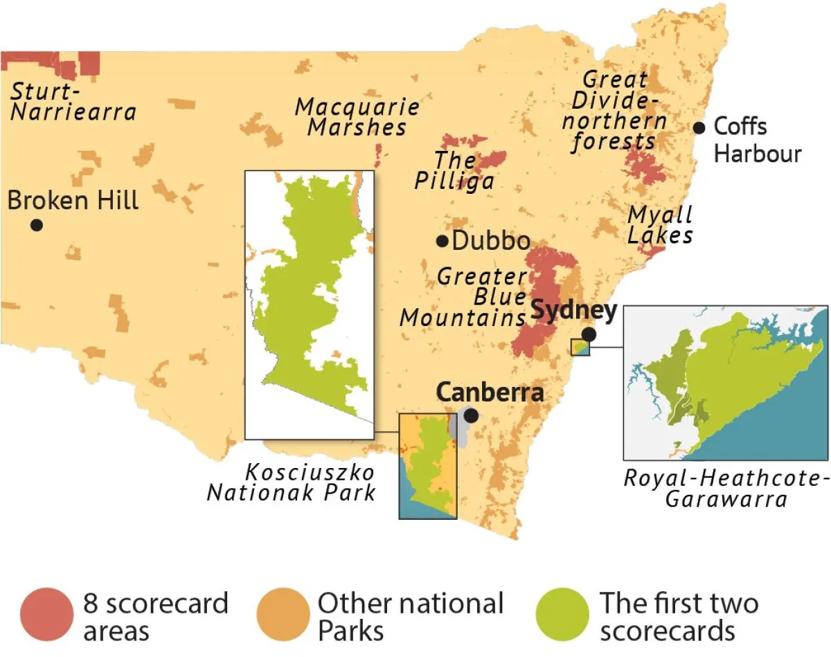 Graphic showing a map to explain how the national scorecard will operate