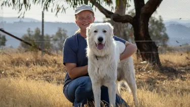 Woman with a dog