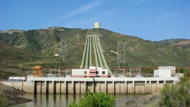 A hydropower dam.