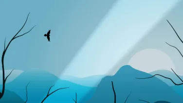 illustration of mountain landscape